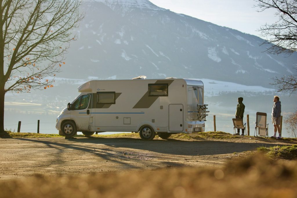 a white van parked on a road